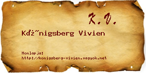 Königsberg Vivien névjegykártya